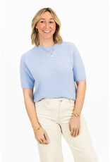 21Jewelz Gebreide trui met korte mouwen - lavendel