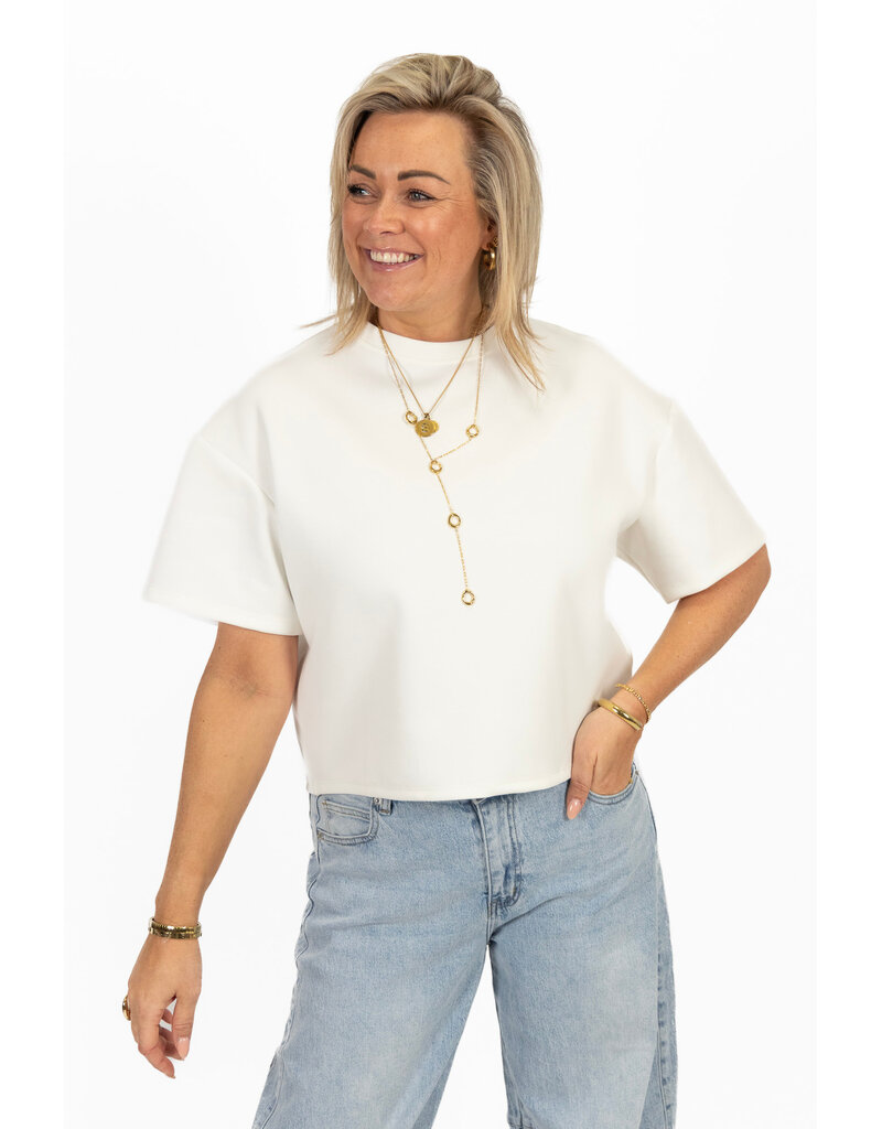 21Jewelz Effen boxy shirt - wit