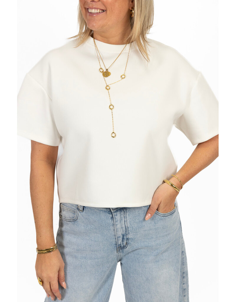 21Jewelz Effen boxy shirt - wit