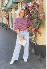 21Jewelz Wide leg jeans met lichte wassing - blauw