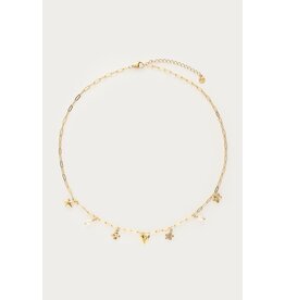 My Jewellery My Jewellery - Minimalistische schakelketting met zeven bedels - goud
