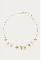 My Jewellery My Jewellery | Bedelketting met zon en hartjes - goud