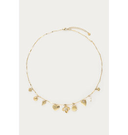 My Jewellery My Jewellery | Bedelketting met zon en hartjes - goud