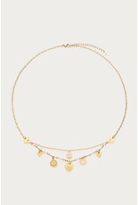 My Jewellery My Jewellery | Ketting met hartjes en imitatieparels - goud