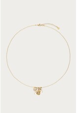 My Jewellery My Jewellery | Ketting met ranonkel bloem en zoetwaterparels - goud