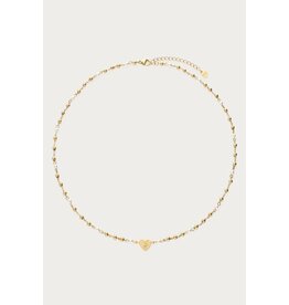 My Jewellery My Jewellery | Ketting met hartje en imitatieparels - goud