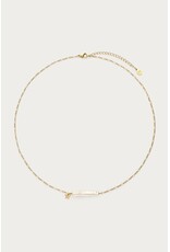 My Jewellery My Jewellery | Ketting met natuurlijke parel bar en ster - goud