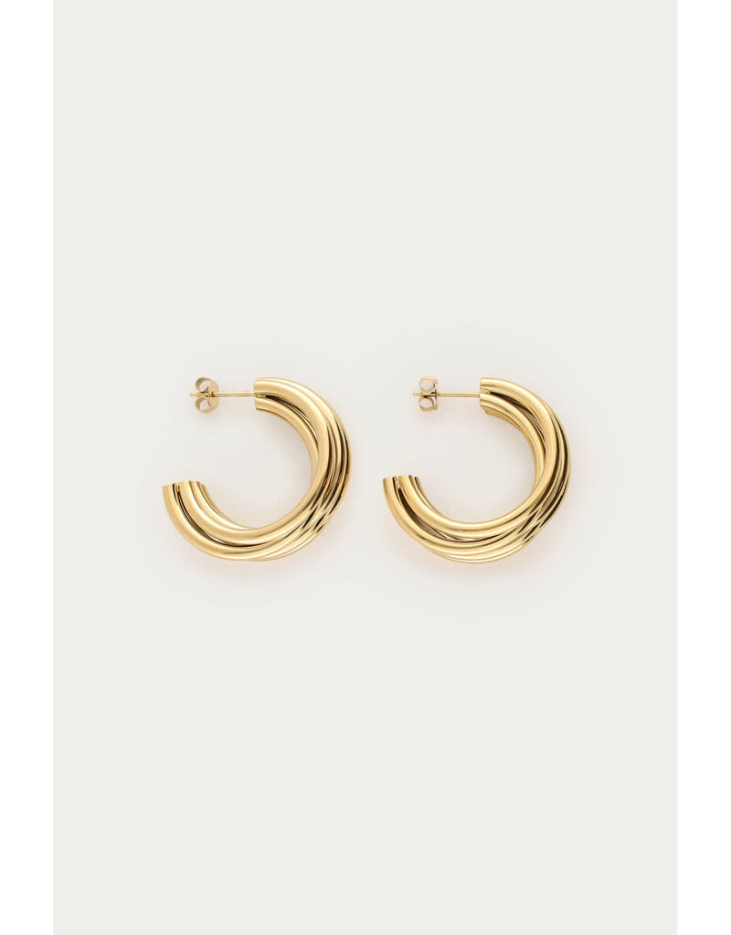 My Jewellery My Jewellery | Oorringen met multi rijen groot - goud