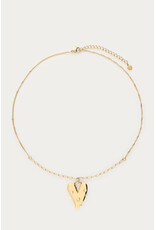 My Jewellery My jewellery | Ketting met groot hart en imitatieparels - goud