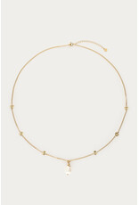 My Jewellery My Jewellery | Midnight lange ketting met zoetwaterparel - goud