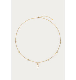 My Jewellery My Jewellery | Midnight lange ketting met zoetwaterparel - goud