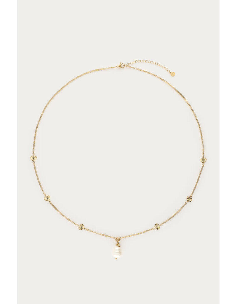 My Jewellery My Jewellery | Midnight lange ketting met zoetwaterparel - goud