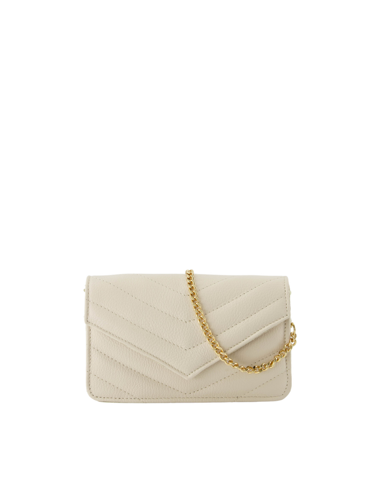 21Jewelz Tasje met gestikt patroon - ecru