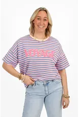 21Jewelz Gestreept t-shirt voyage - lila/roze