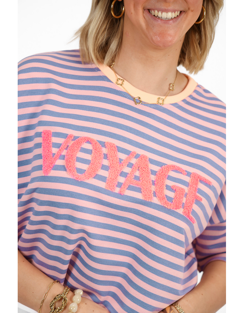 21Jewelz Gestreept t-shirt voyage - lila/roze