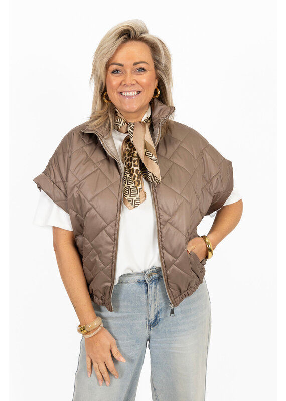 21Jewelz Gewatteerde bodywarmer - taupe