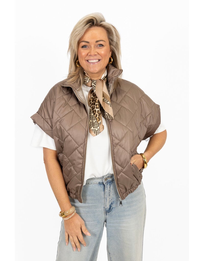 21Jewelz Gewatteerde bodywarmer - taupe