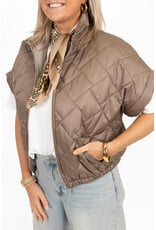 21Jewelz Gewatteerde bodywarmer - taupe
