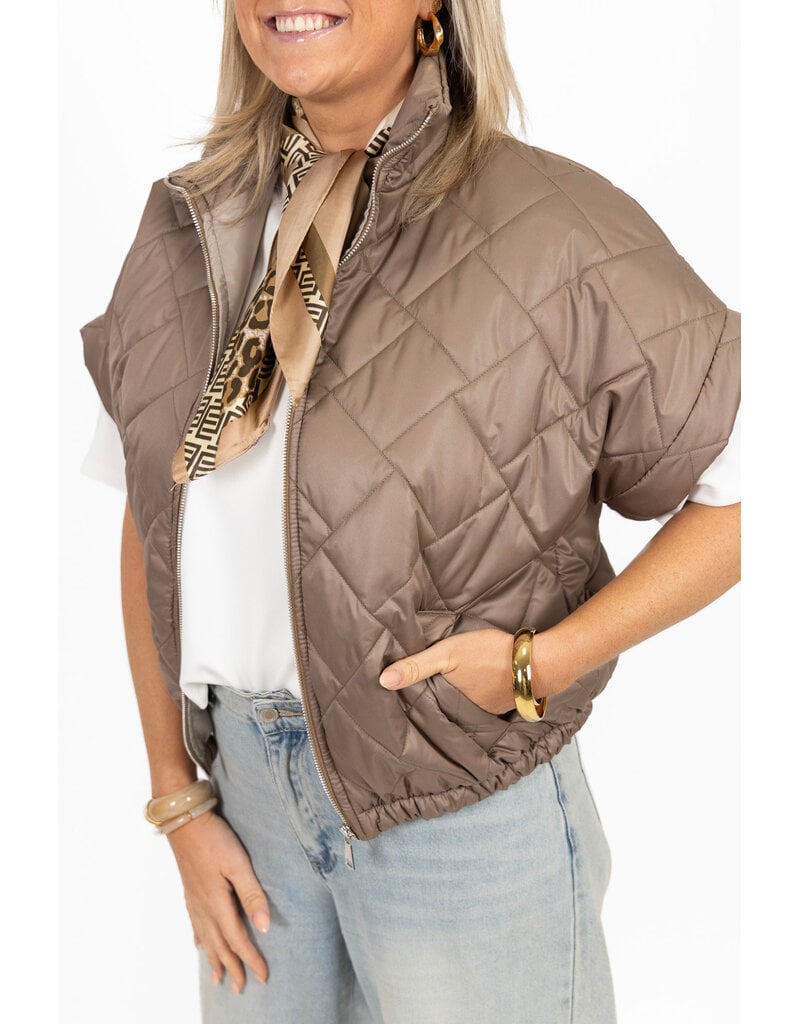 21Jewelz Gewatteerde bodywarmer - taupe