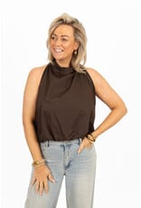 21Jewelz Balloon look haltertop - bruin