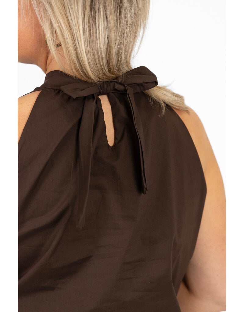 21Jewelz Balloon look haltertop - bruin