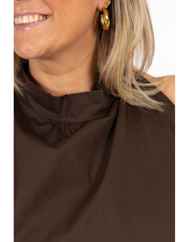 21Jewelz Balloon look haltertop - bruin