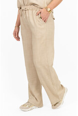 21Jewelz Linnenlook jogger met elastiek - beige