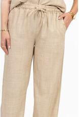 21Jewelz Linnenlook jogger met elastiek - beige