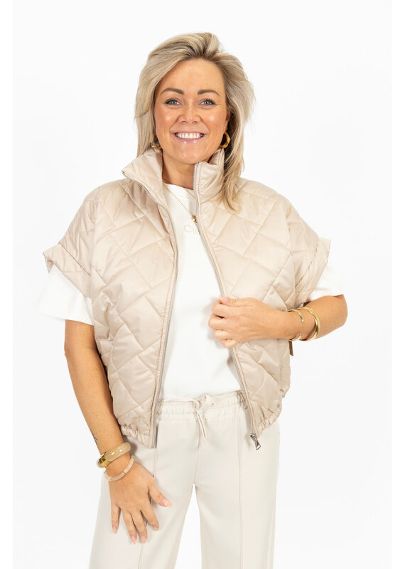 21Jewelz Gewatteerde bodywarmer - beige