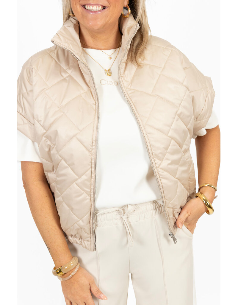 21Jewelz Gewatteerde bodywarmer - beige