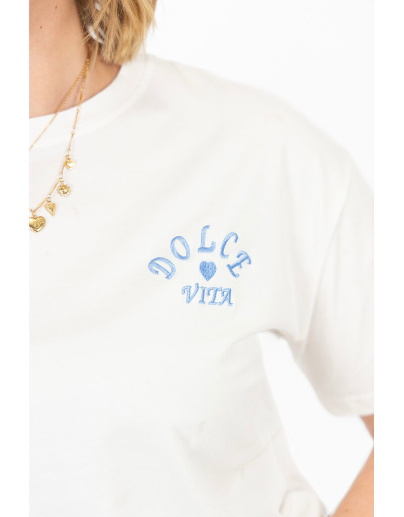 21Jewelz La dolce vita shirt - wit