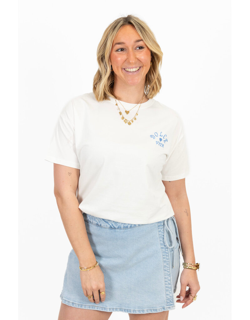 21Jewelz Denim skort met strik - lichtblauw