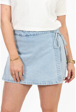21Jewelz Denim skort met strik - lichtblauw