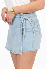 21Jewelz Denim skort met strik - lichtblauw