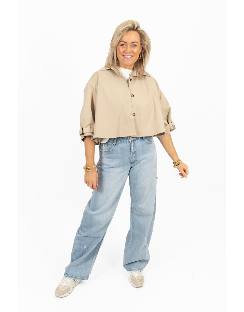 21Jewelz Barrel jeans met rafels - blauw