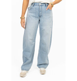 21Jewelz Barrel jeans met rafels - blauw