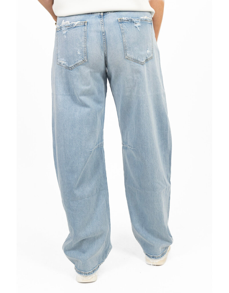 21Jewelz Barrel jeans met rafels - blauw