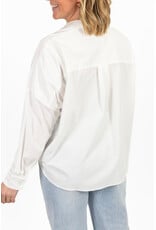 21Jewelz Effen blouse met plooien - wit