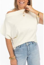 21Jewelz Top met boothals - ecru