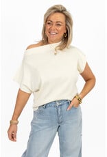 21Jewelz Top met boothals - ecru