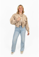 21Jewelz Cropped trenchcoat - donker beige