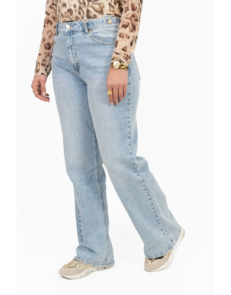 21Jewelz Jeans met gouden details - lichtblauw