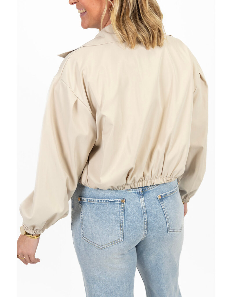 21Jewelz Cropped trenchcoat - beige