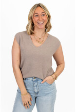 21Jewelz Gebreide spencer - taupe