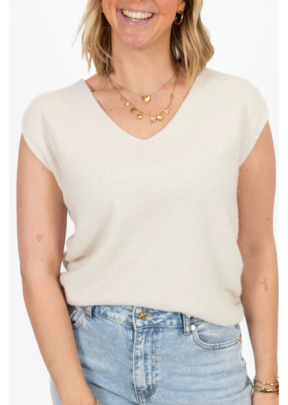21Jewelz Gebreide spencer - ecru