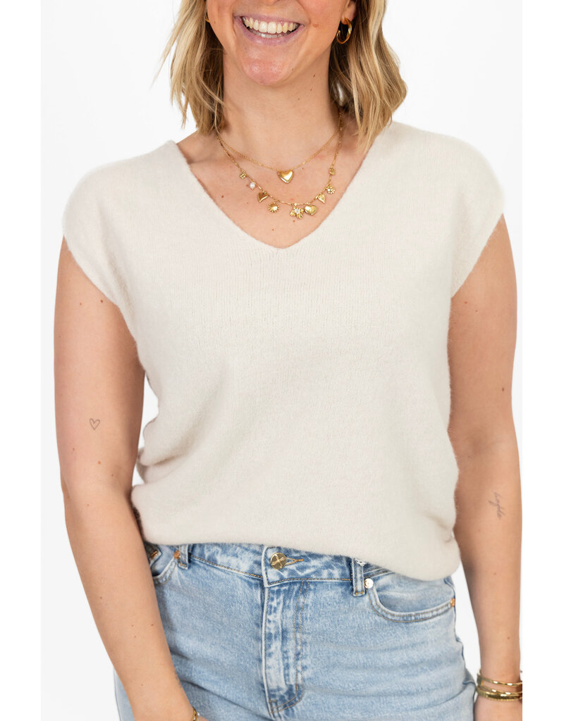 21Jewelz Gebreide spencer - ecru