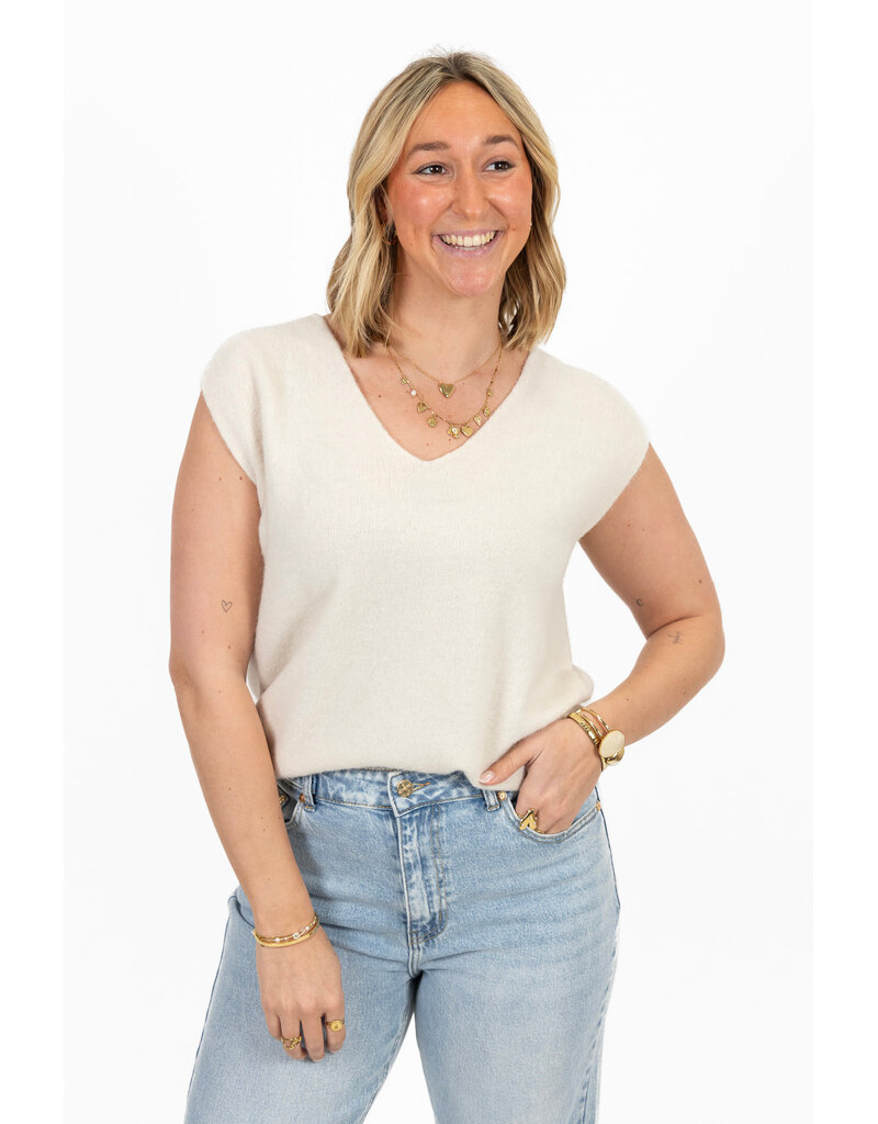 21Jewelz Gebreide spencer - ecru