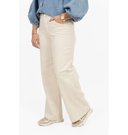 21Jewelz Basic stretch wide leg jeans - ecru