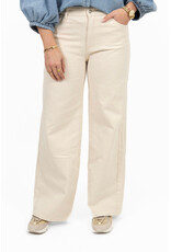 21Jewelz Basic stretch wide leg jeans - ecru