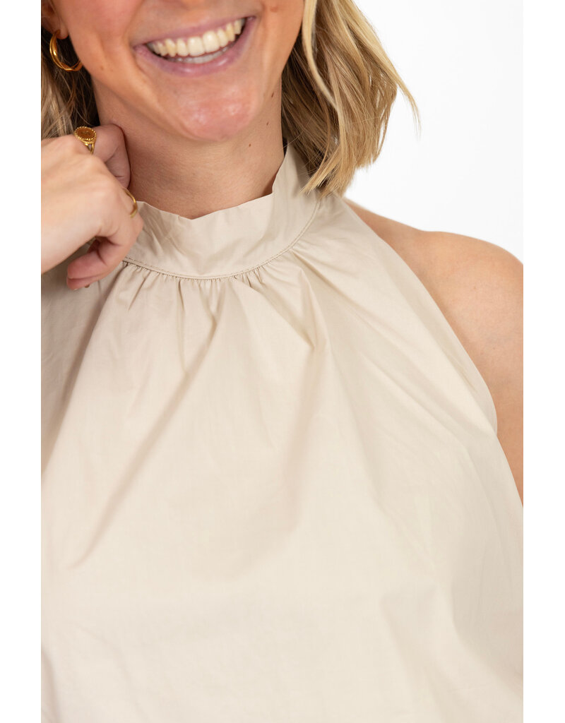 21Jewelz Balloon look haltertop - beige